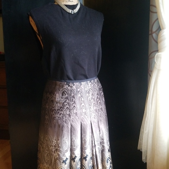 Liz Claiborne Dresses & Skirts - Satiny champagne, taupe, and brown tea length